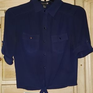Womens navy blouse